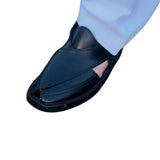 Kaptaan Round Black Peshawari Chappal