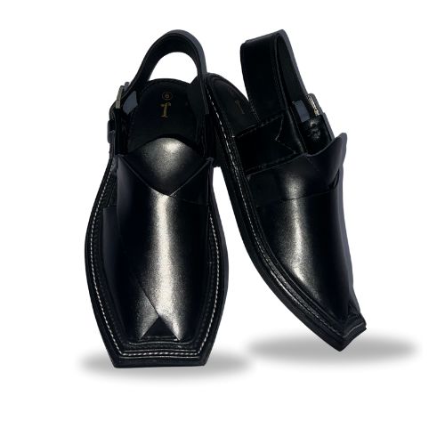 Luxury Black Peshawari Chappal