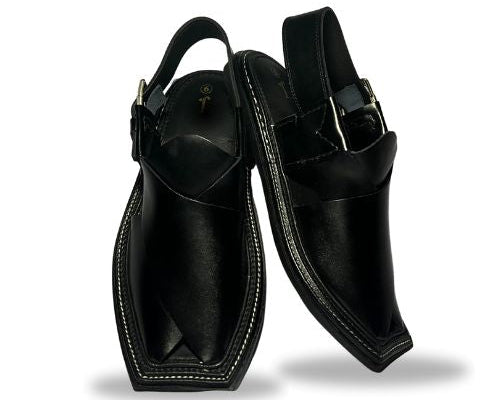 Luxury Black Peshawari Chappal