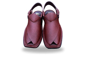 3-Gear Maroon Danedar Peshawari Chappal