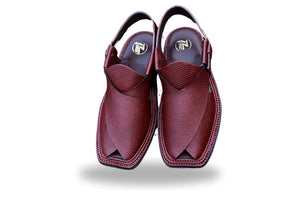 3-Gear Maroon Danedar Peshawari Chappal