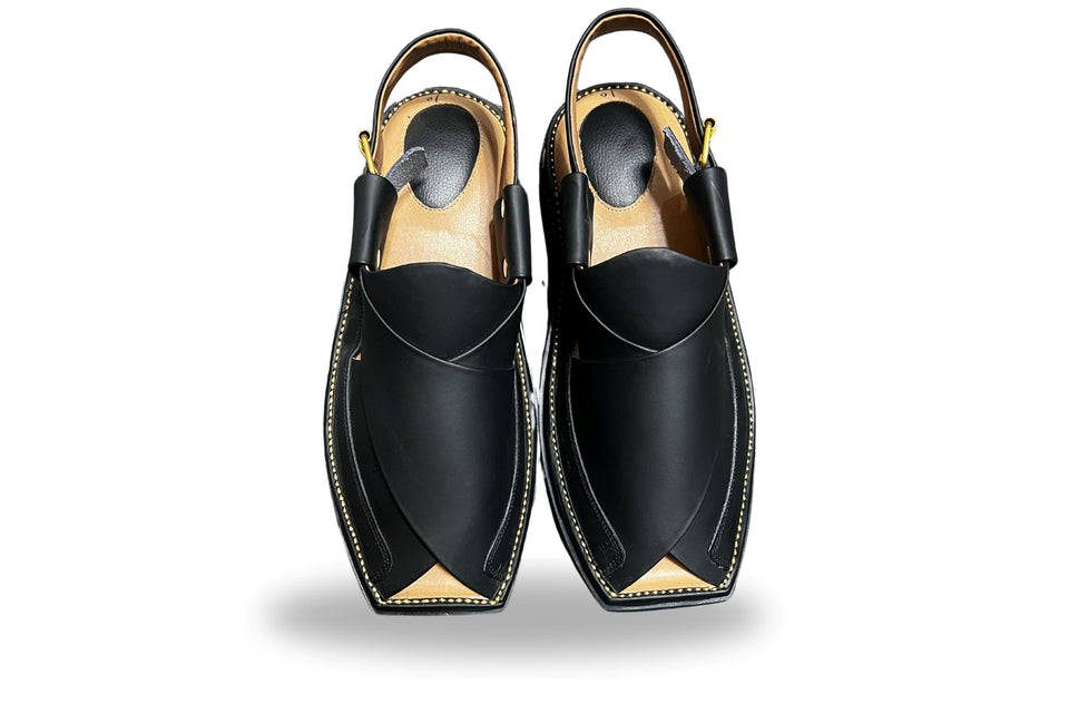 Premium Zalmi Black - Peshawari Chappal