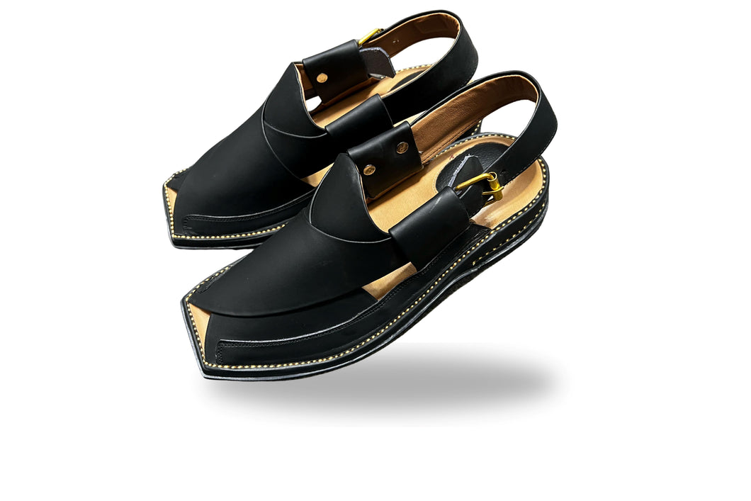 Premium Zalmi Black - Peshawari Chappal