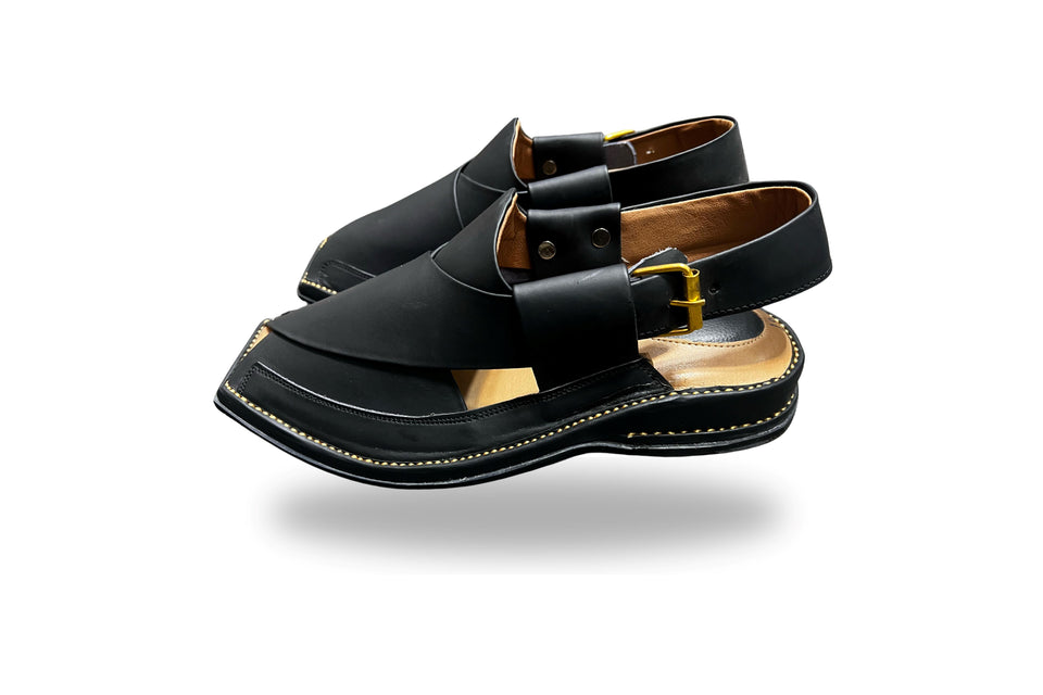 Premium Zalmi Black - Peshawari Chappal