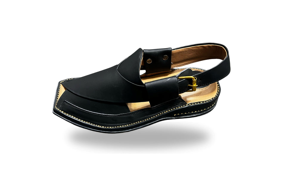 Premium Zalmi Black - Peshawari Chappal